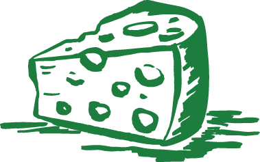 Cheese wedge illustration
